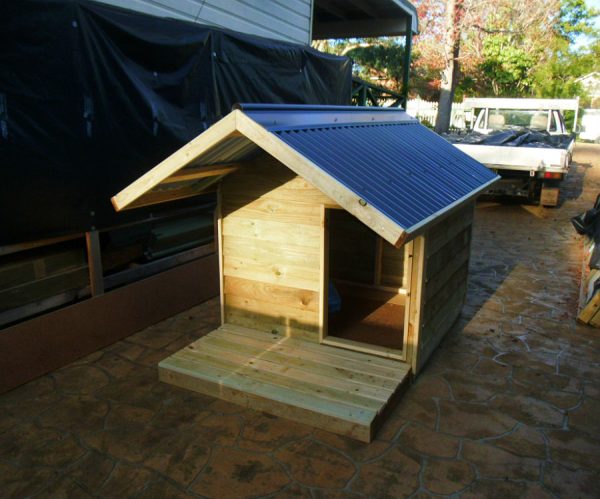extra small kennel, gable roof, timber deck $580 with accessories