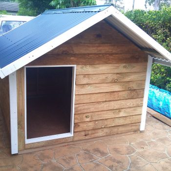med kennel with gable roof, painted trim $795 with accessories