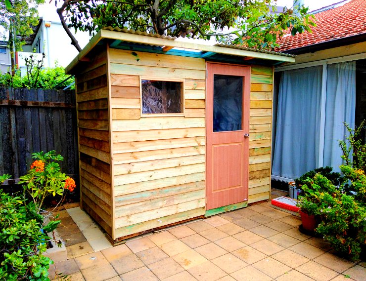 medium sized wooden tool shed installed in Sydney